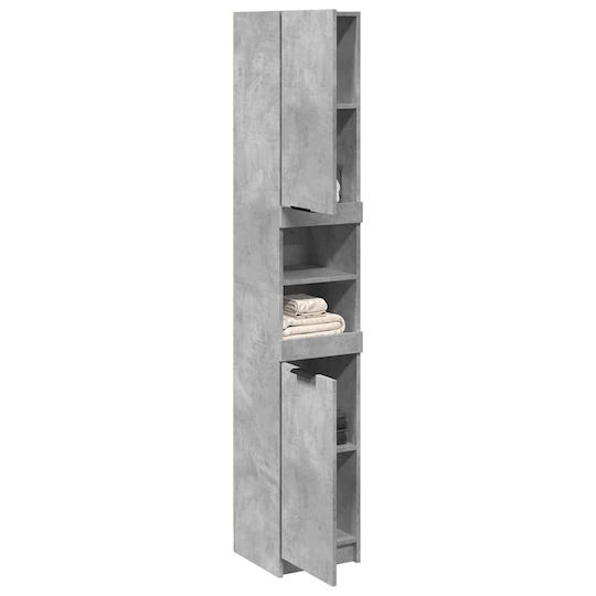 vidaXL Badezimmersäule Wandhängeschrank H32xB34xH188.5cm Gray