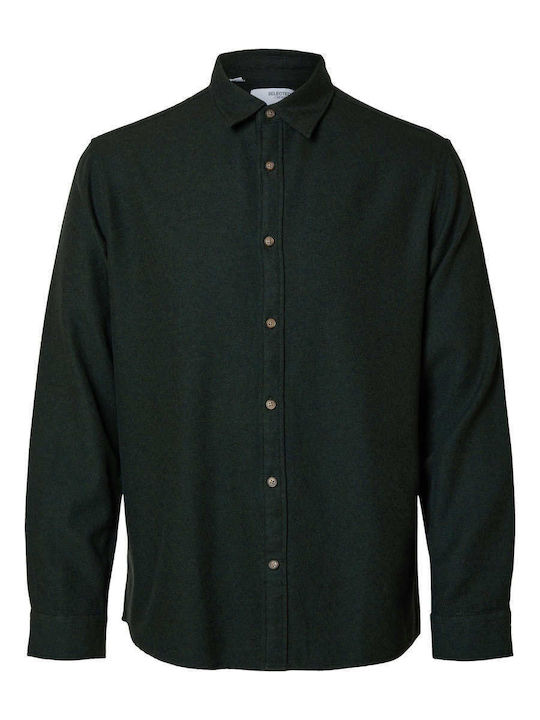 Langärmlig Flanell Hemd Black