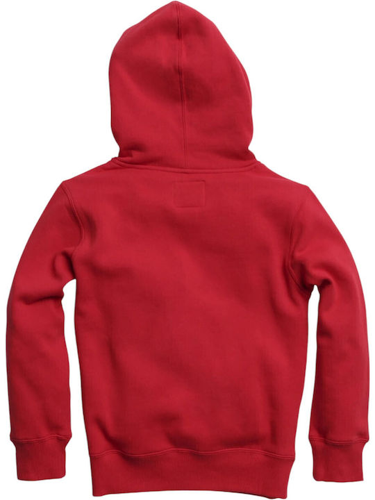 Kids Sweatshirt with Hood and Pockets Dark Red Youth
