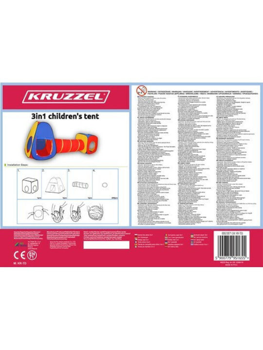 3-in-1 Children's Play Tent Kruzzel 23871
