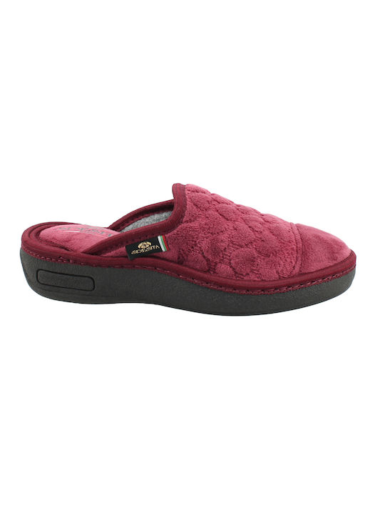 Spesita Winter Women's Slippers in Burgundy color