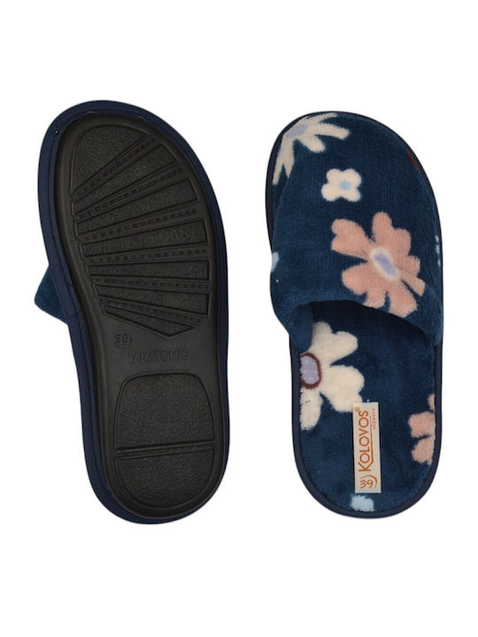 Kolovos Anatomical Women's Slippers in Blue color