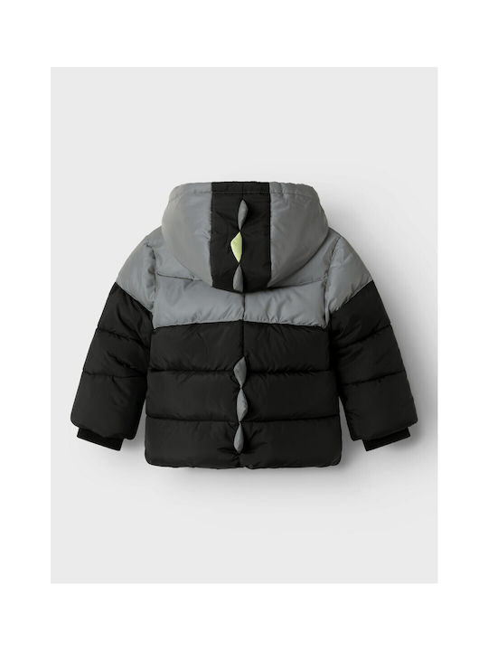 Name It Kids Quilted Jacket with Lining Black