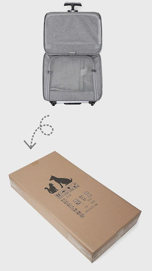 Pets Dog/Cat Carrying Gray Trolley L60xW39xH44cm