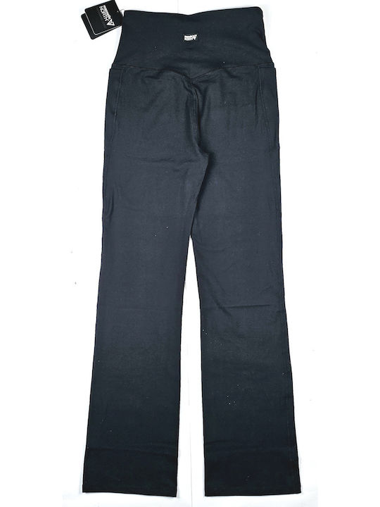 Training Damen Lang Leggings Hohe Taille Schwarze