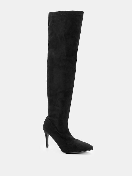 Luigi Women's Boots Over the Knee Black