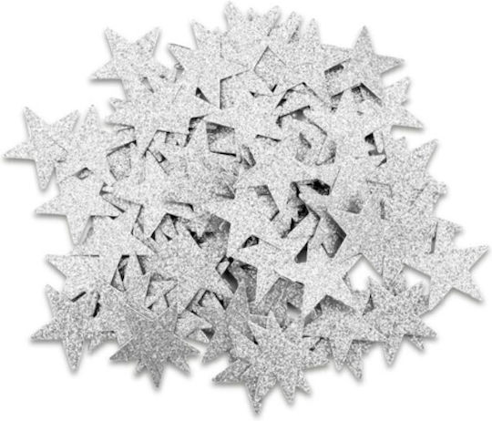 Meyco Stars Christmas Confetti 100pcs in Silver color