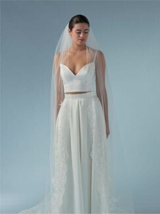 Poirier Bridal Veil with Lace 300cm