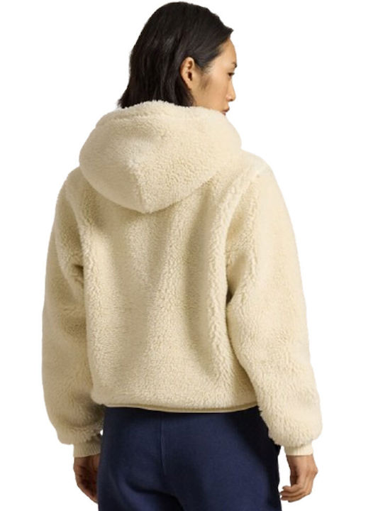 Ralph Lauren Women's Hooded Cardigan Winter Cream