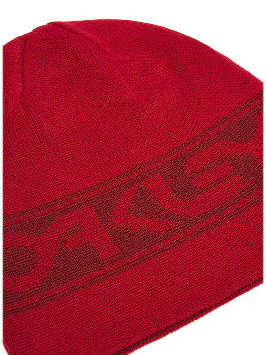 Tnp Reversible Beanie Unisex Wendbar Beanie Gestrickt in Rot Farbe