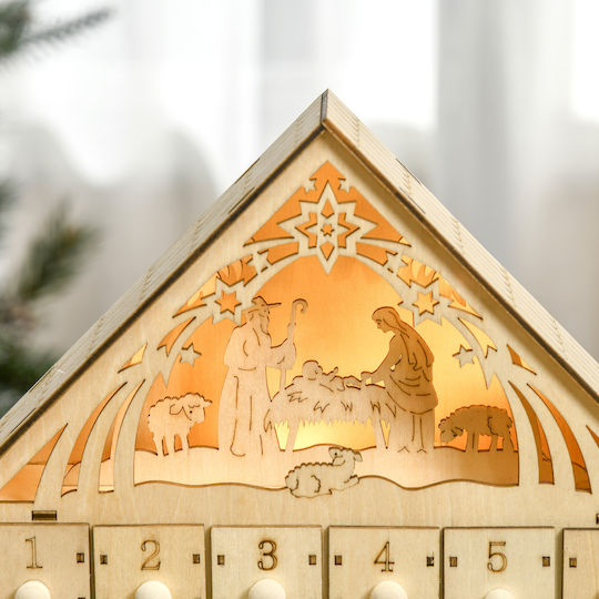 HomCom Adventskalender Holz