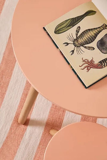 Kinder Tischset mit Stühlen aus Holz Orange Kids Concept