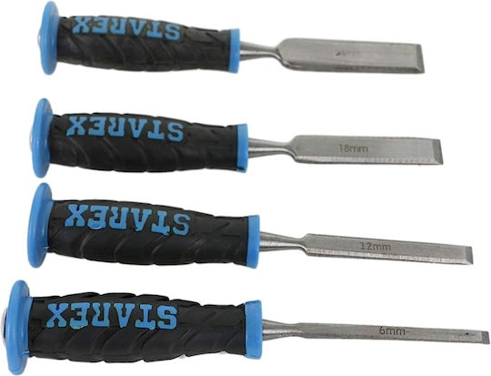 Woodworker Chisel Секачки с ширина 24мм с Пластмаса дръжка Комплект от 4бр