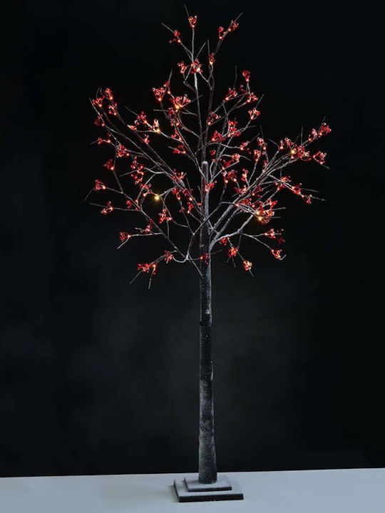 Aca Christmas Decorative Illuminated Tree Natural Appearance 180cm IP44 Red