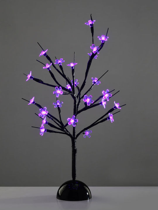 Aca Christmas Decorative Illuminated Tree Natural Appearance 45cm IP20 Battery Purple