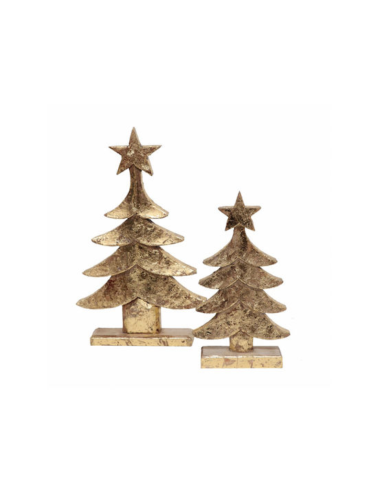 InTheBox Christmas Decorative Wood Tree 42cm Gold 2pcs Goose