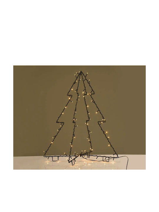 Christmas Decorative Illuminated Metal Tree 65cm IP44 Electric Black