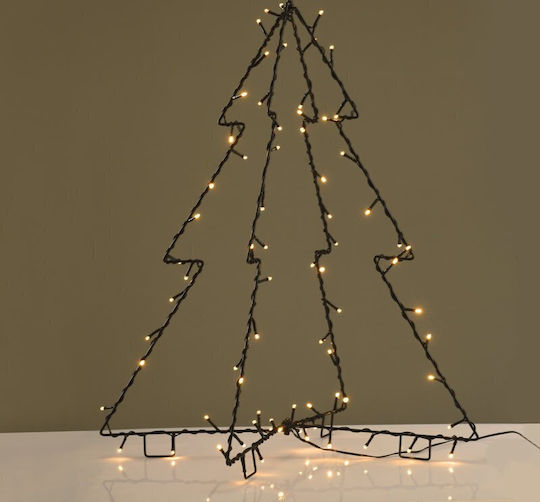 Christmas Decorative Illuminated Metal Tree 65cm IP44 Electric Black