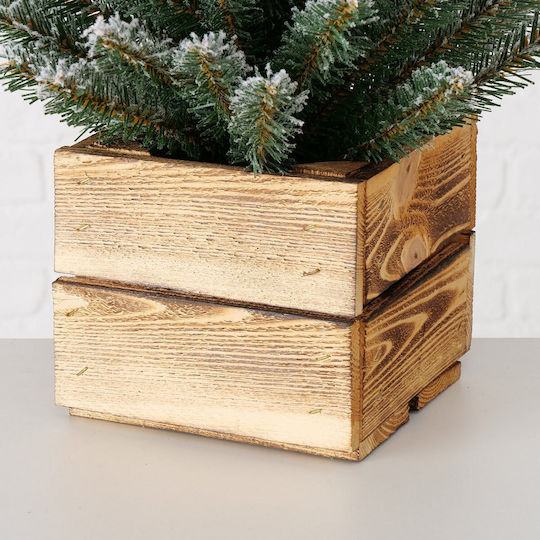 Christmas Decorative Snowy Wood Tree 65cm Green