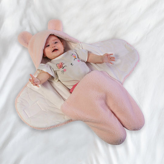 Das Home Winter Sleeping Bag with Legs Pink with Hood