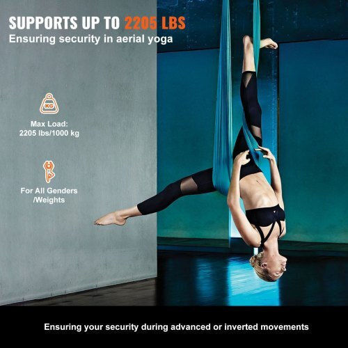 Vevor Yoga Hammock Set 11 Meters Green Dck10x28mmlczsf51v0