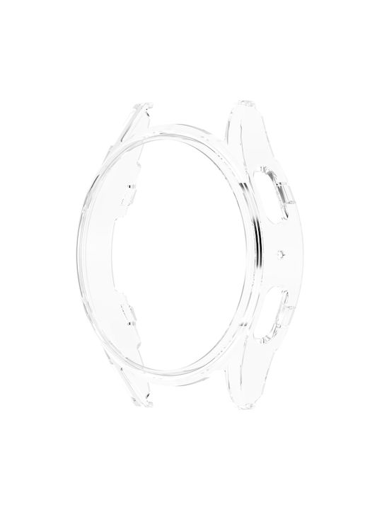 Carcasă de protecție parțială pentru ceas Samsung Galaxy Watch 7 40mm PC Transparent Alb