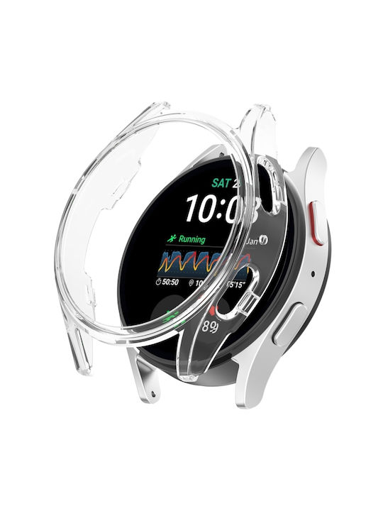 Samsung Galaxy Watch 7 40mm Μισής Κάλυψης Προστατευτική Θήκη Ρολογιού Pc Διαφανές Λευκό