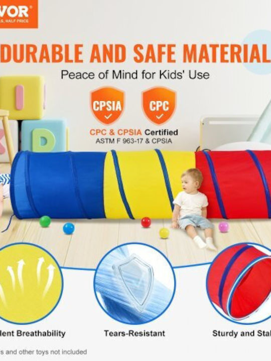 Vevor Cort pentru Copii Tunel Multicolor