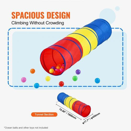 Vevor Kids Play Tunnel Multicolour