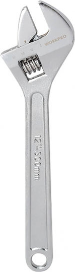 WorkPro Französischer Schraubenschlüssel Länge 300mm mit einer Maulöffnung von bis zu 12mm