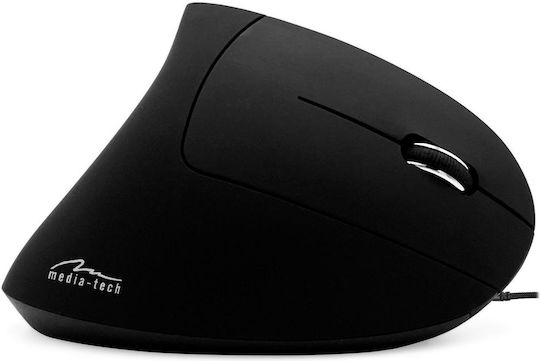 Media-Tech Vertic MT1122 Ενσύρματο Εργονομικό Vertical Ποντίκι Μαύρο