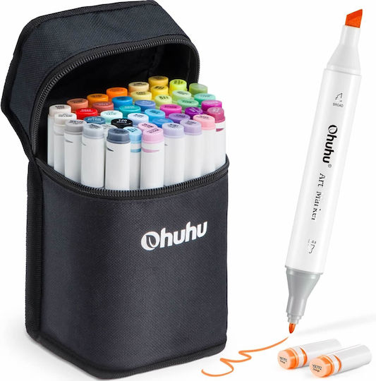 Ohuhu Oahu Drawing Markers Double-Tip Set of 40pcs