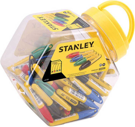 Stanley Fine Tip Ανεξίτηλοι Μαρκαδόροι 1mm Σετ 72τμχ (Διάφορα Χρώματα)