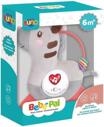 Luna Pendant Toy for Stroller and Car with Music and Teether Zebra Red for 6++ Months