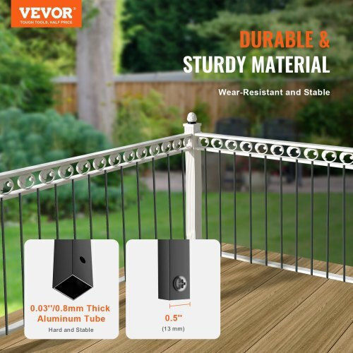 Σετ 11 Μεταλλικών Κάγκελων Σκάλας Vevor 44''x0.5'' Αλουμινίου Βίδες Fxklgz44yc1064c94v0