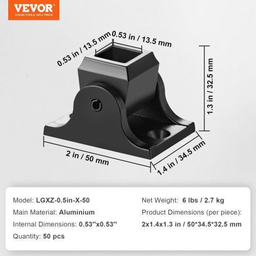 Vevor Παπούτσια Αλουμινίου Κάγκελα Σκάλας Μαύρα 50 Τεμ Lgxzlhjxm50pv48ufv0