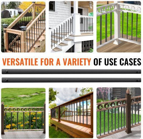 Iron Stair Railings Vevor 72pcs Black Satin Bpklgz38yc72hc6xov0