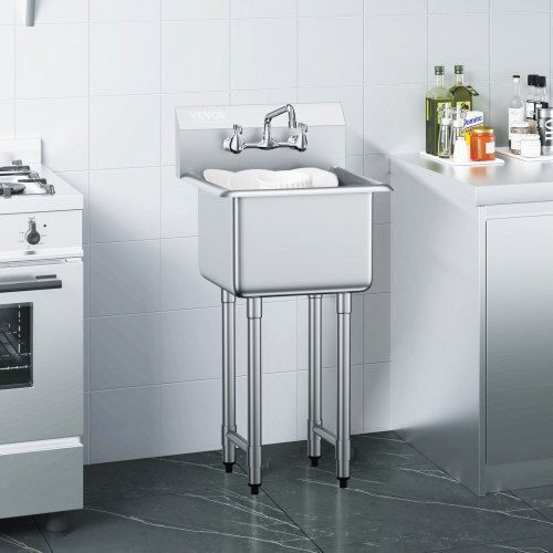 Vevor Chiuvetă comercială Single SYLSSCDCY1515HPD7V0 104.14xL45.72cm