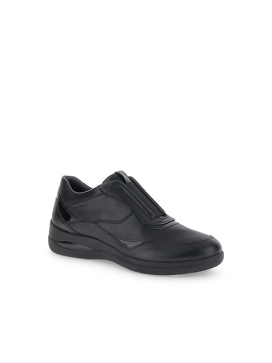 Stonefly Anatomic Women's Leather Slip-Ons Black