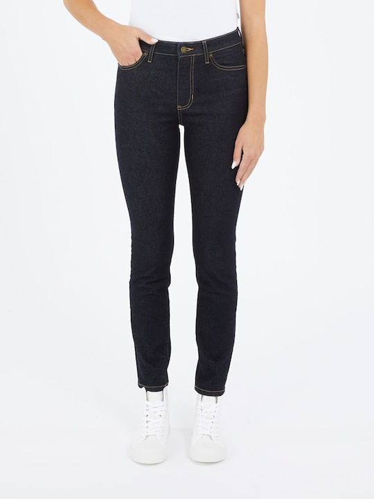 Guess High Waist Women's Jean Trousers in Skinny Fit Denim Dark Blue