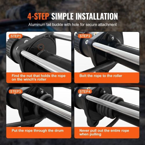 Vevor Car Towing Equipment Tow Rope in Black Color