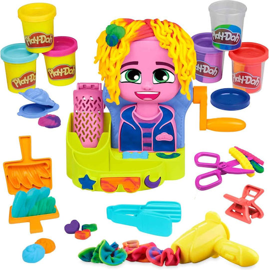 Hasbro Play-Doh Plasticine - Hair Stylin' Salon Game for Ages 3+, 6 Pieces Hair Stylin Salon