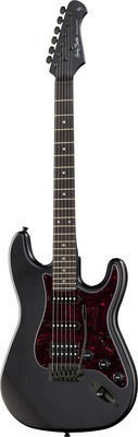 Harley Benton Standard Series Electric Guitar Stratocaster with HSS Pickup Configuration Satin Black
