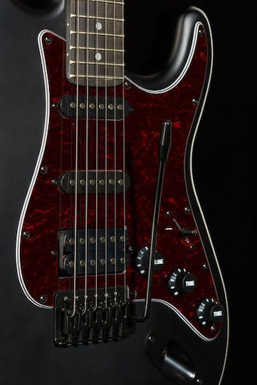 Harley Benton Standard Series Electric Guitar Stratocaster with HSS Pickup Configuration Satin Black