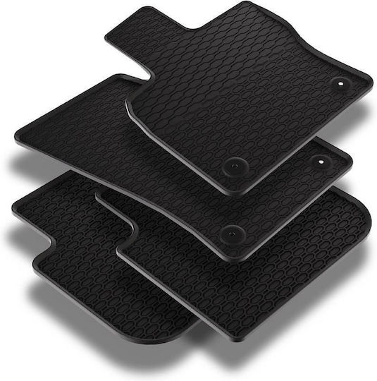 Rubber Mats Geyer & Hosaja Seat Tarraco 2019+ Skoda Kodiaq VW Tiguan Allspace 2017+ 4 Pieces Black 904/4c