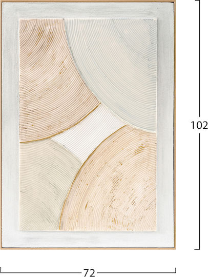 HomeMarkt Handmade Curves Monet on Canvas 72x102 cm