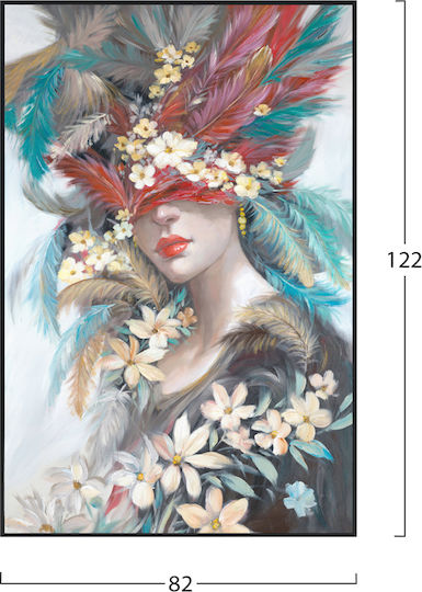 HomeMarkt Женско лице Картина Платнен 82x122см