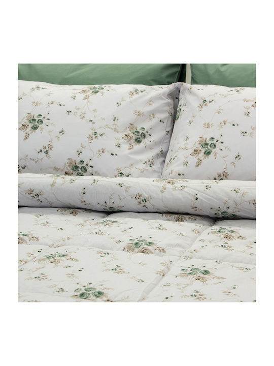 Lino Home Sheet Sets Queen 240x260cm. Rosalie Green 4pcs