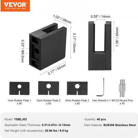 Vevor Τακάκι 40τμχ