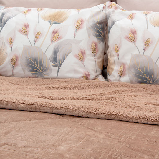 Lino Home Κουβερτοπάπλωμα Υπέρδιπλο 220x240εκ. Dania Mocca Lino Home Κουβερτοπάπλωμα Υπέρδιπλο 220x240εκ. Dania Mocca